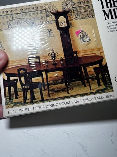 The House of Miniatures Kit 40006 Hepplewhite 3 pc Dining Room Table NEW SEALED - Thumbnail 7