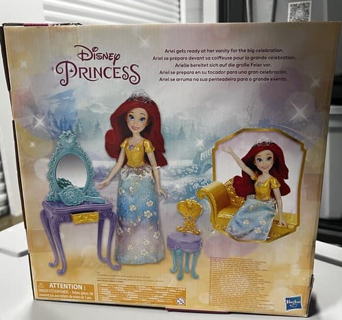 Ariel’s Royalty Vanity Set Little Mermaid Disney Princess Doll Furniture NEW NIB - Thumbnail 4