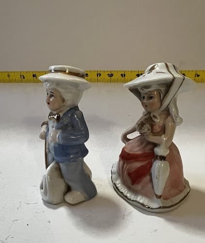 Victorian Couple Figurines Set of 2 COTC Southern Renaissance Boy And Girl - Thumbnail 2