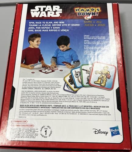 Star Wars Hands Down Game Hasbro Disney Kids Board Card Game - Thumbnail 3
