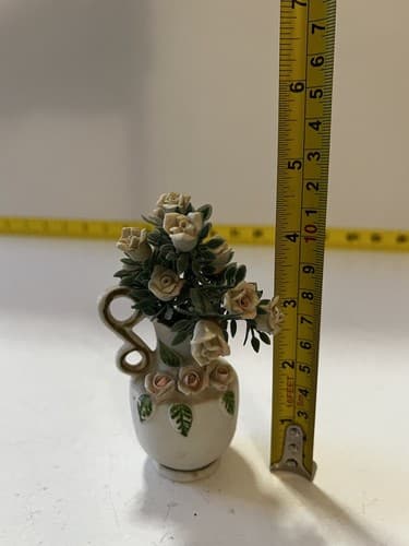 Porcelain Roses In Bisque Bud Vase Victorian Flowers Rose Bouquet Vintage - Thumbnail 16