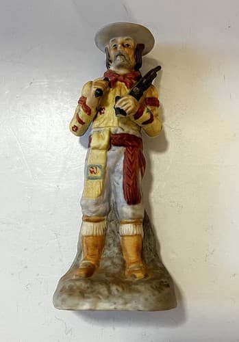 Western Cowboy Porcelain Figurine Rifle Hat Chaps Man Figure Vintage Country - Thumbnail 10