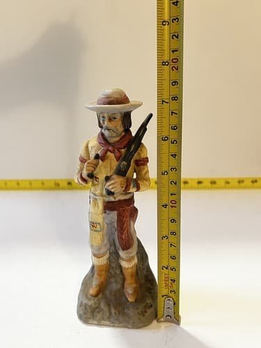 Western Cowboy Porcelain Figurine Rifle Hat Chaps Man Figure Vintage Country - Thumbnail 11