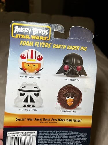 Angry Birds Star Wars Darth Vader Pig Foam Flyers Hasbro 2013 NEW NIP - Thumbnail 5