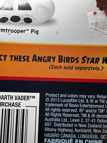 Angry Birds Star Wars Darth Vader Pig Foam Flyers Hasbro 2013 NEW NIP - Thumbnail 6