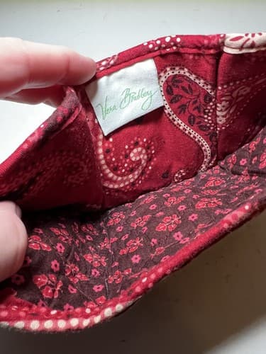 VERA BRADLEY Red White Bandana Paisley Country Quilted Wallet - Thumbnail 7