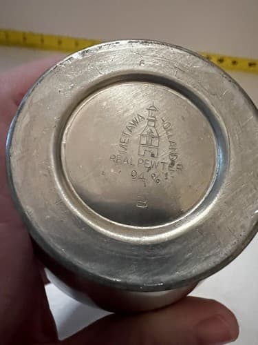 Vintage Royal Holland Pewter Daalderop Pitcher Vase Mid-Century Modern Style 8” - Thumbnail 11