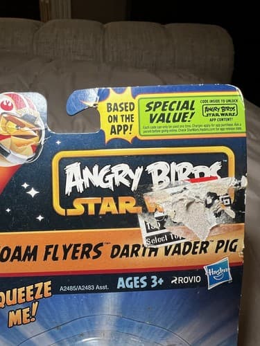 Angry Birds Star Wars Darth Vader Pig Foam Flyers Hasbro 2013 NEW NIP - Thumbnail 3