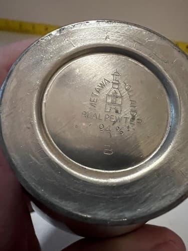 Vintage Royal Holland Pewter Daalderop Pitcher Vase Mid-Century Modern Style 8” - Thumbnail 12
