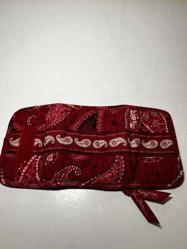 VERA BRADLEY Red White Bandana Paisley Country Quilted Wallet - Thumbnail 6