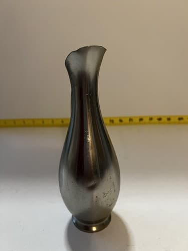 Vintage Royal Holland Pewter Daalderop Pitcher Vase Mid-Century Modern Style 8” - Thumbnail 7