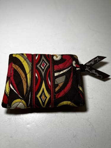 VERA BRADLEY Black Pink Fuchsia Yellow Gray Whimsical Quilted Wallet - Thumbnail 2