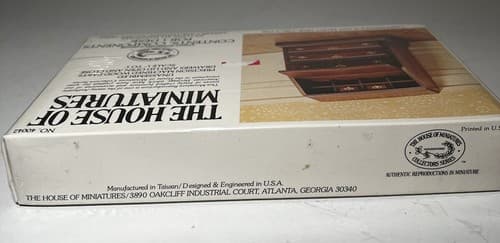 The House of Miniatures Kit 40042 Chippendale Slant Front Desk NEW SEALED Vtg - Thumbnail 8