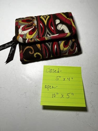 VERA BRADLEY Black Pink Fuchsia Yellow Gray Whimsical Quilted Wallet - Thumbnail 8