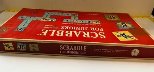 Scrabble For Juniors Vintage Complete 1964 Family Word Game Double-Sided Board - Thumbnail 3