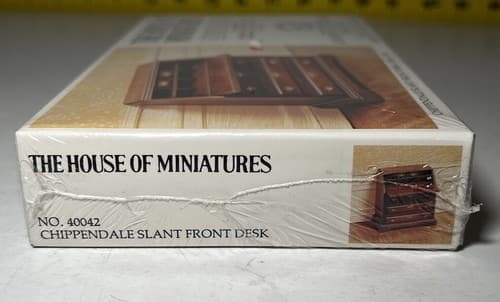 The House of Miniatures Kit 40042 Chippendale Slant Front Desk NEW SEALED Vtg - Thumbnail 5