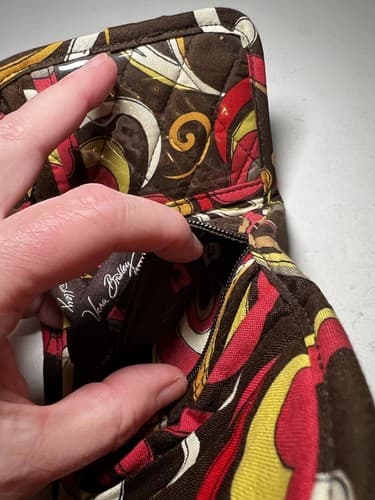 VERA BRADLEY Black Pink Fuchsia Yellow Gray Whimsical Quilted Wallet - Thumbnail 7