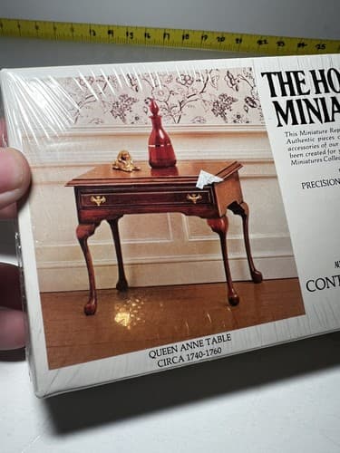 The House of Miniatures Kit 40038 Queen Anne Table NEW SEALED Vintage Furniture - Thumbnail 2