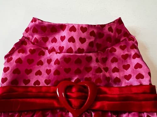 Build A Bear Vintage Pink Red Heart Love Valentine Dress Rare Teddy Clothes BABW - Thumbnail 7