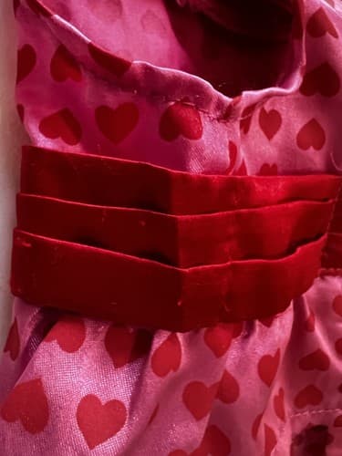 Build A Bear Vintage Pink Red Heart Love Valentine Dress Rare Teddy Clothes BABW - Thumbnail 3