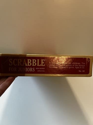 Scrabble For Juniors Vintage Complete 1964 Family Word Game Double-Sided Board - Thumbnail 4