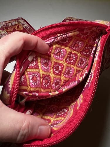 VERA BRADLEY Hot Pink Orange Yellow Paisley Quilted Set 3pc Wallet Bag Set - Thumbnail 3