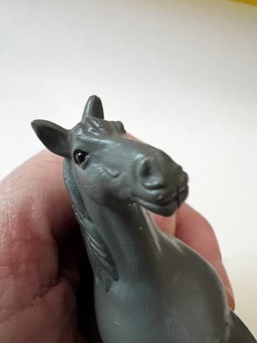 Clydesdale Horse Figure 1988 Vintage Mare Toy Beautiful Dark Gray Black White - Thumbnail 12