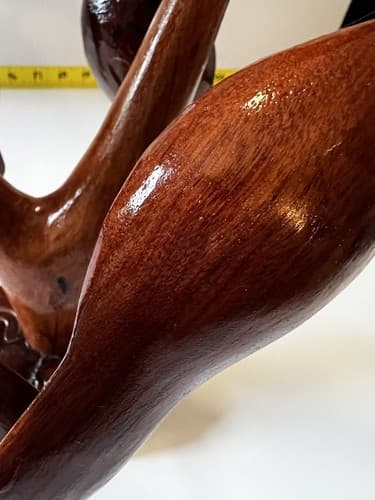 Folk Art Wood Carved Birds on a Tree Vintage Early 20th Century Sculpture Retro - Thumbnail 18