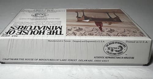 The House of Miniatures Kit 40038 Queen Anne Table NEW SEALED Vintage Furniture - Thumbnail 4
