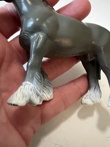 Clydesdale Horse Figure 1988 Vintage Mare Toy Beautiful Dark Gray Black White - Thumbnail 14