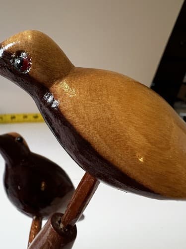 Folk Art Wood Carved Birds on a Tree Vintage Early 20th Century Sculpture Retro - Thumbnail 20