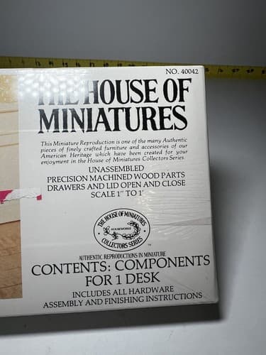 The House of Miniatures Kit 40042 Chippendale Slant Front Desk NEW SEALED Vtg - Thumbnail 10
