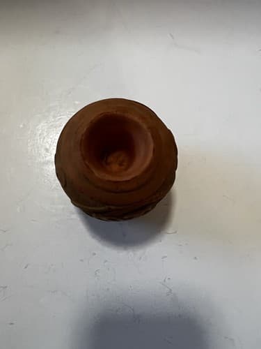 Pate & Bass Terracotta Vase Vintage 1992 Decorative Art Pottery Clay Votive Rare - Thumbnail 7