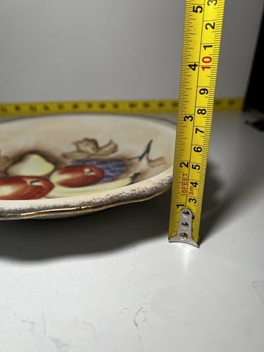 Vintage Porcelain Pitcher and Bowl Wash Basin Set Hand painted Fruit Kitchen - Thumbnail 18
