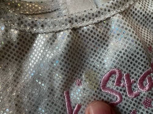 Build A Bear Vintage Rock Star Sequin Furry Trim Silver Rare Teddy Clothes BABW - Thumbnail 7