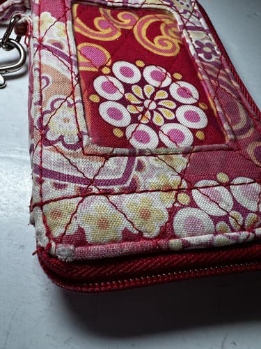 VERA BRADLEY Hot Pink Orange Yellow Paisley Quilted Set 3pc Wallet Bag Set - Thumbnail 20
