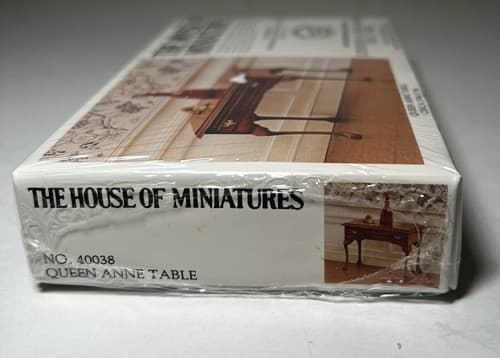 The House of Miniatures Kit 40038 Queen Anne Table NEW SEALED Vintage Furniture - Thumbnail 5