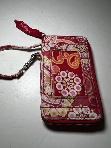 VERA BRADLEY Hot Pink Orange Yellow Paisley Quilted Set 3pc Wallet Bag Set - Thumbnail 12