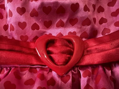 Build A Bear Vintage Pink Red Heart Love Valentine Dress Rare Teddy Clothes BABW - Thumbnail 6