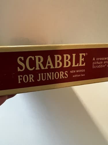 Scrabble For Juniors Vintage Complete 1964 Family Word Game Double-Sided Board - Thumbnail 2