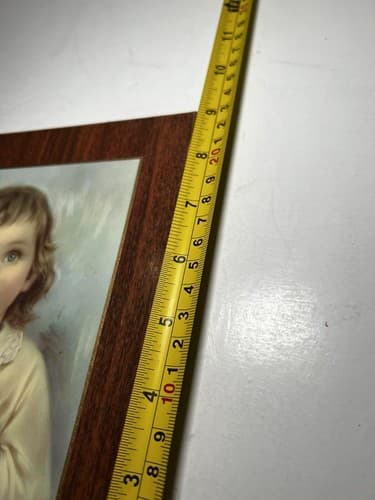 Vintage Praying Child Wooden Lithograph On Wood Little Girl ART PRINT Prayer - Thumbnail 8
