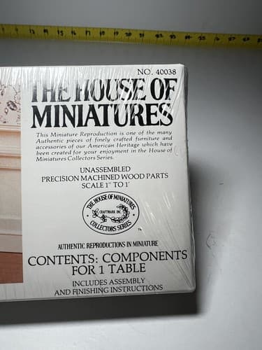 The House of Miniatures Kit 40038 Queen Anne Table NEW SEALED Vintage Furniture - Thumbnail 7