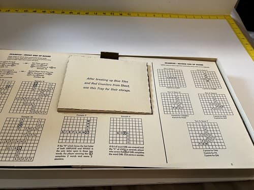 Scrabble For Juniors Vintage Complete 1964 Family Word Game Double-Sided Board - Thumbnail 21