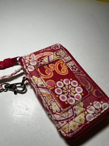 VERA BRADLEY Hot Pink Orange Yellow Paisley Quilted Set 3pc Wallet Bag Set - Thumbnail 22