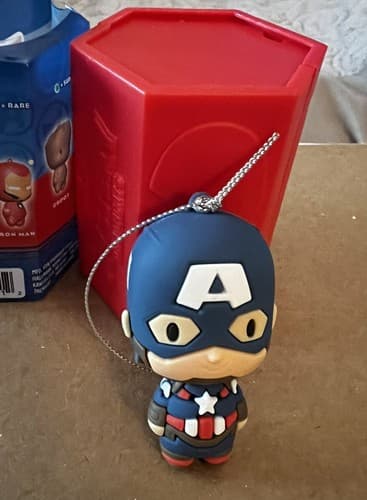 Hallmark Mystery Ornament 2022 Marvel Captain America Figure New - Thumbnail 3