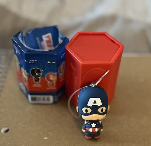 Hallmark Mystery Ornament 2022 Marvel Captain America Figure New - Thumbnail 2
