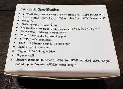 HDMI Bi-Directional Switch HDCP 2.2 UHD 4K2K - Thumbnail 4