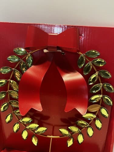 Tree Topper Christmas Metal Wreath Ribbon Gemstones Gems Greek Greece Unique NEW - Thumbnail 3