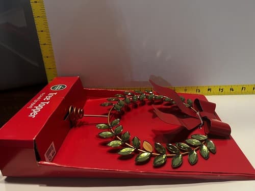 Tree Topper Christmas Metal Wreath Ribbon Gemstones Gems Greek Greece Unique NEW - Thumbnail 10