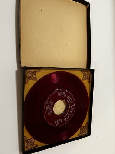 Mario Lanza The Great Caruso Red Vinyl Set 45 Records Vintage 1950s Classical - Thumbnail 3